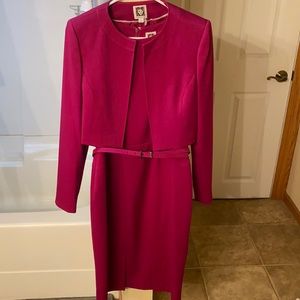 2 piece magenta dress set